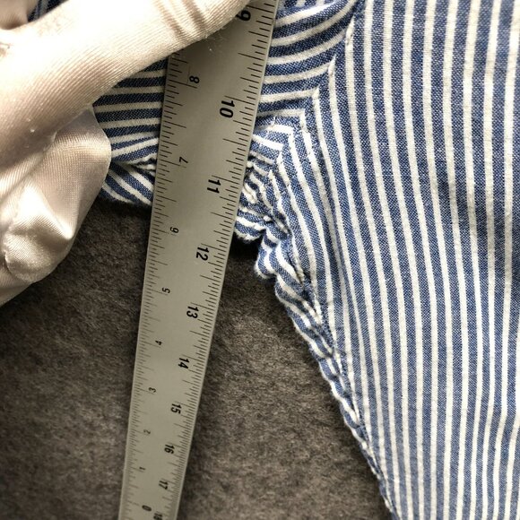 Muji Pajama Pants Womens S Blue White Striped Cotton - Picture 7 of 8